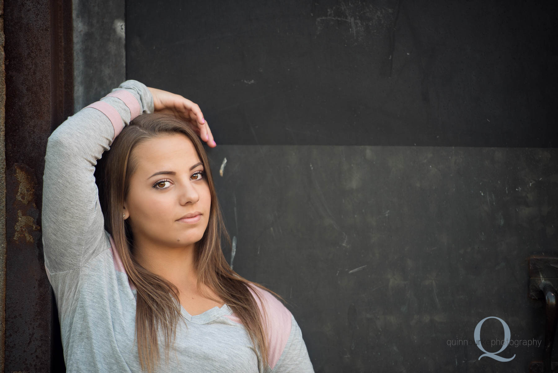 downtown urban senior portrait